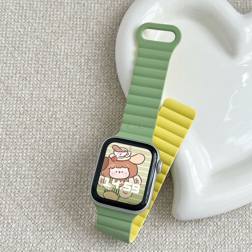 Silicone Watch Band Apple Magnetic
