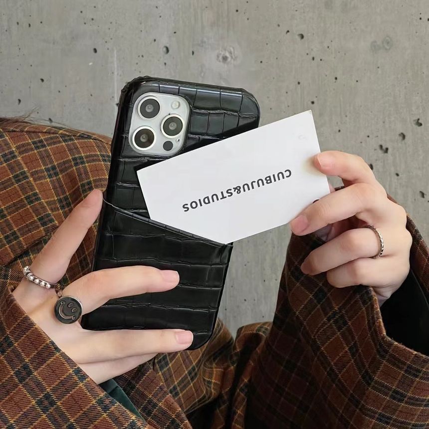 Card Case Phone Holder Leather Faux