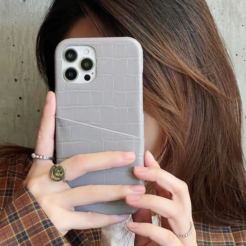 Card Case Phone Holder Leather Faux