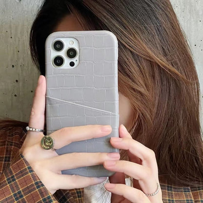 Card Case Phone Holder Leather Faux