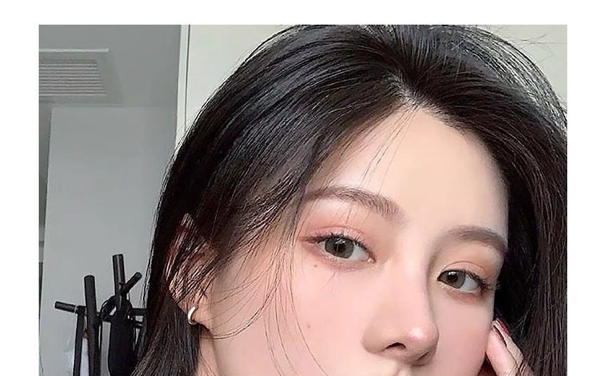 Polished Alloy Hoop Earring