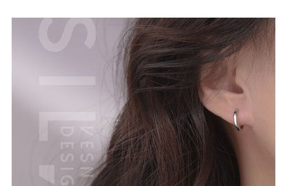 Polished Alloy Hoop Earring