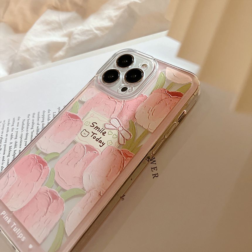 Transparent Tulip Case Phone