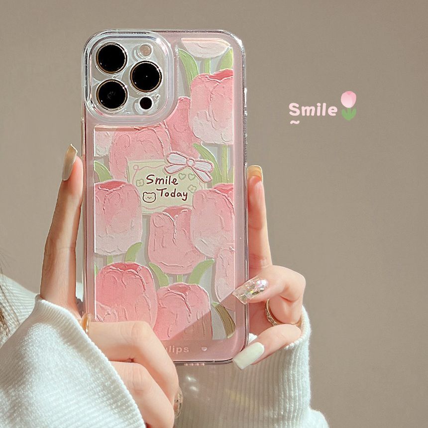 Transparent Tulip Case Phone