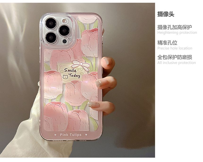 Transparent Tulip Case Phone