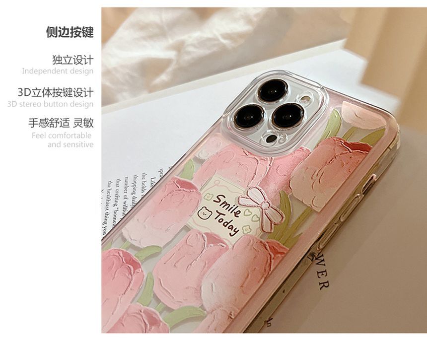 Transparent Tulip Case Phone