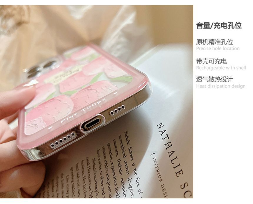 Transparent Tulip Case Phone