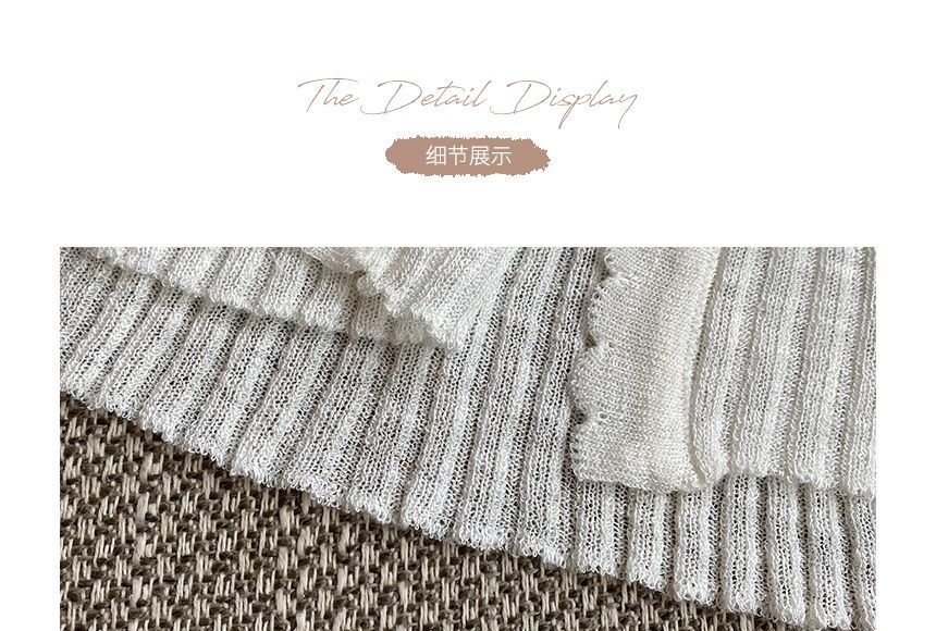V-Neck Crop Cardigan