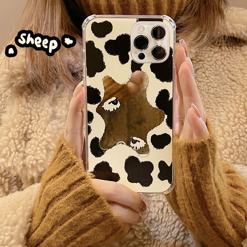 Milk Phone Mirrored Cow Case Print