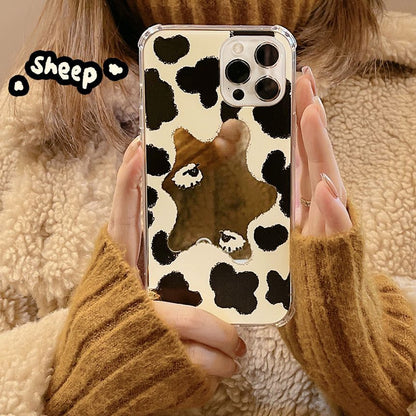 Milk Phone Mirrored Cow Case Print