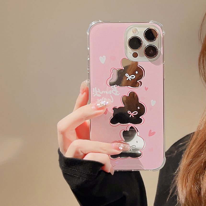 Mirrored Case Phone Rabbit
