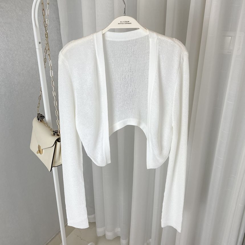 Solid Bolero Cardigan