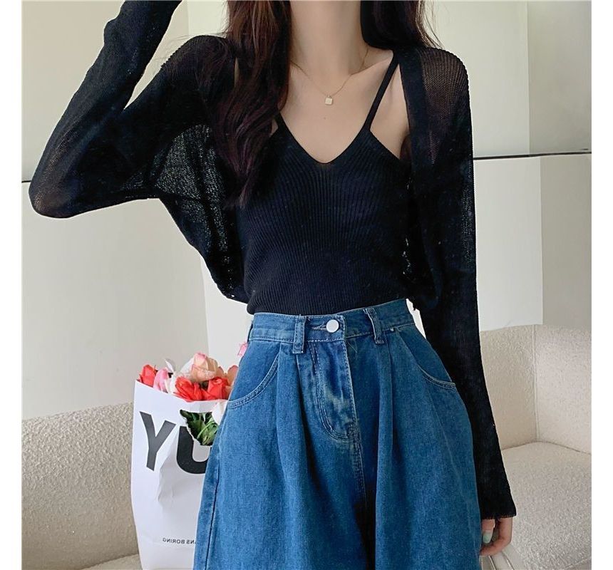 Solid Bolero Cardigan