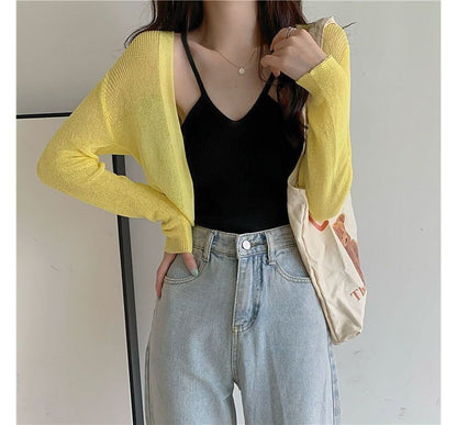 Solid Bolero Cardigan