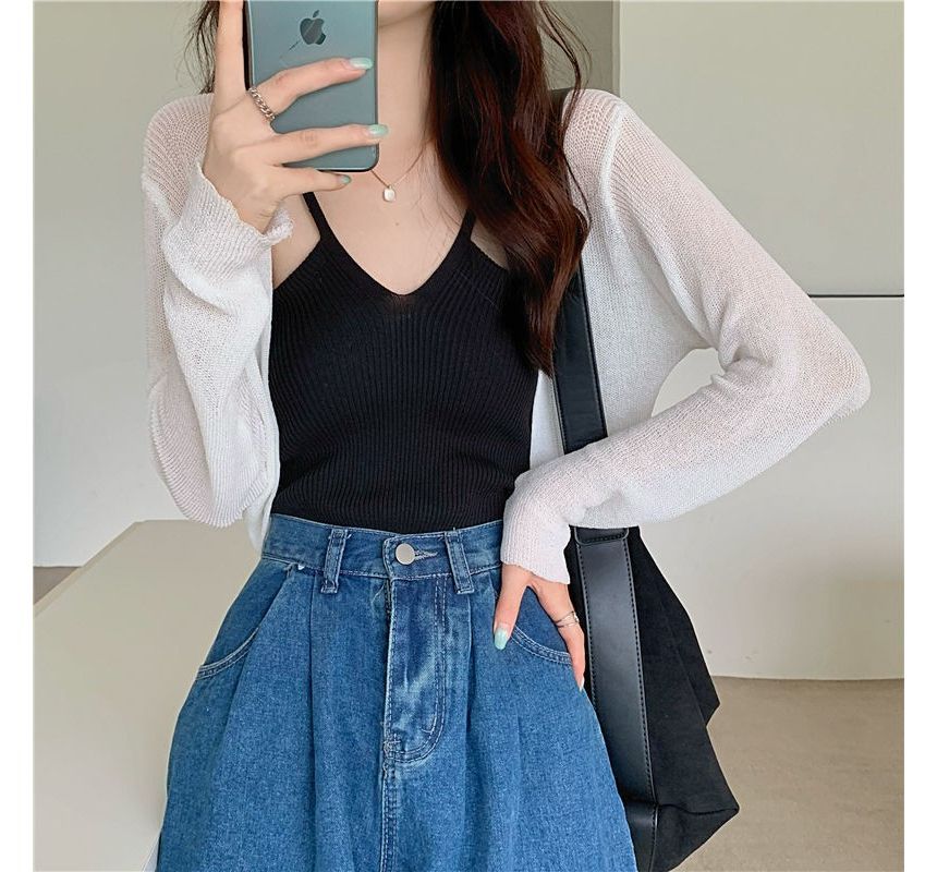 Solid Bolero Cardigan