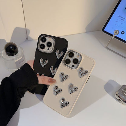 Phone Heart Metallic Case