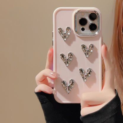 Phone Heart Metallic Case