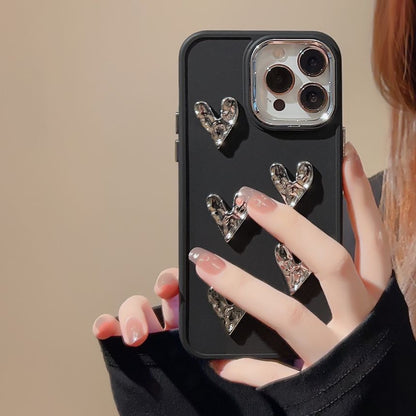 Phone Heart Metallic Case