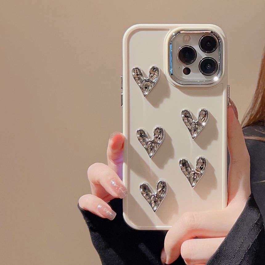 Phone Heart Metallic Case