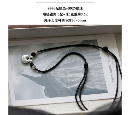 Silver Sterling Simple Necklace Pendant