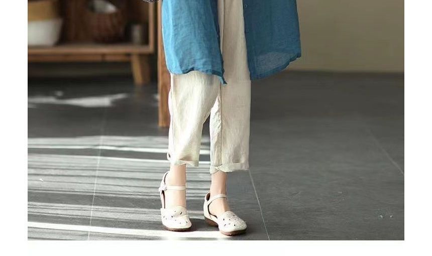 3/4 Sleeve Linen Long Cardigan