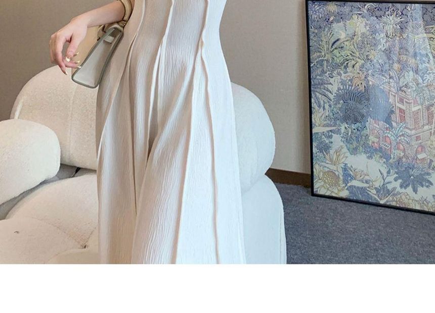 Thin Strap Plain Maxi A-Line Dress