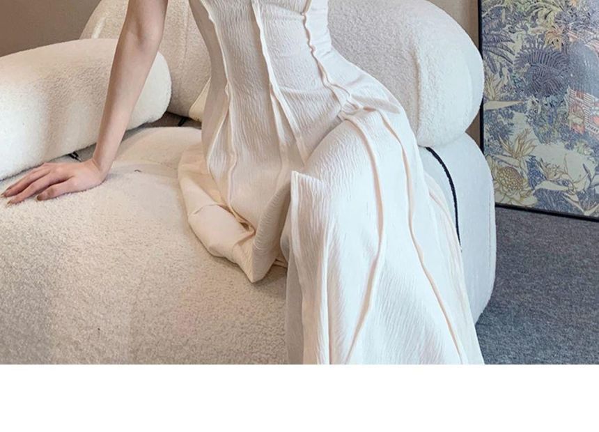 Thin Strap Plain Maxi A-Line Dress