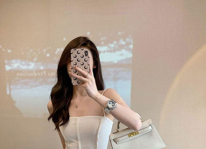 Thin Strap Plain Maxi A-Line Dress