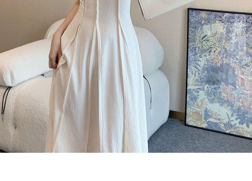 Thin Strap Plain Maxi A-Line Dress