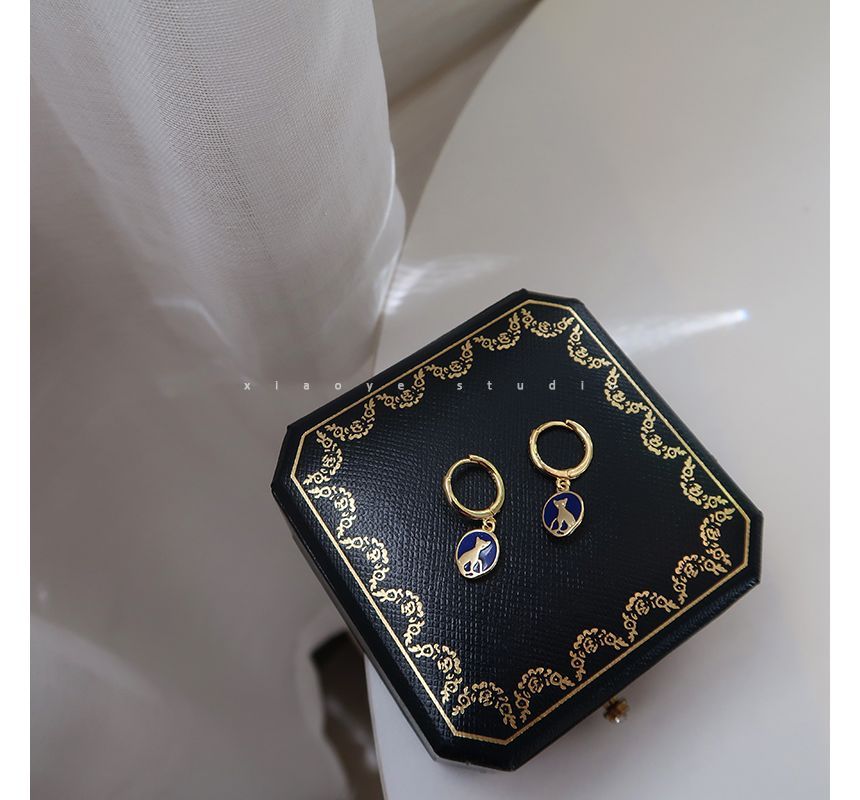 Sterling Silver Earring Cat Dangle