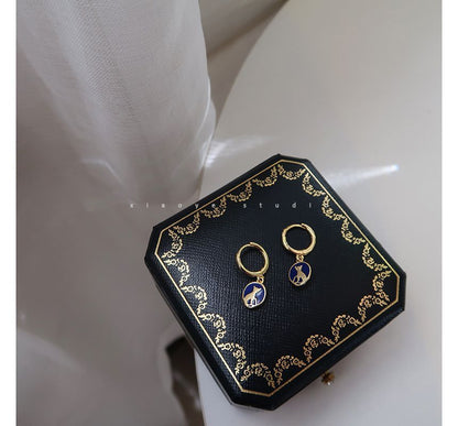 Sterling Silver Earring Cat Dangle