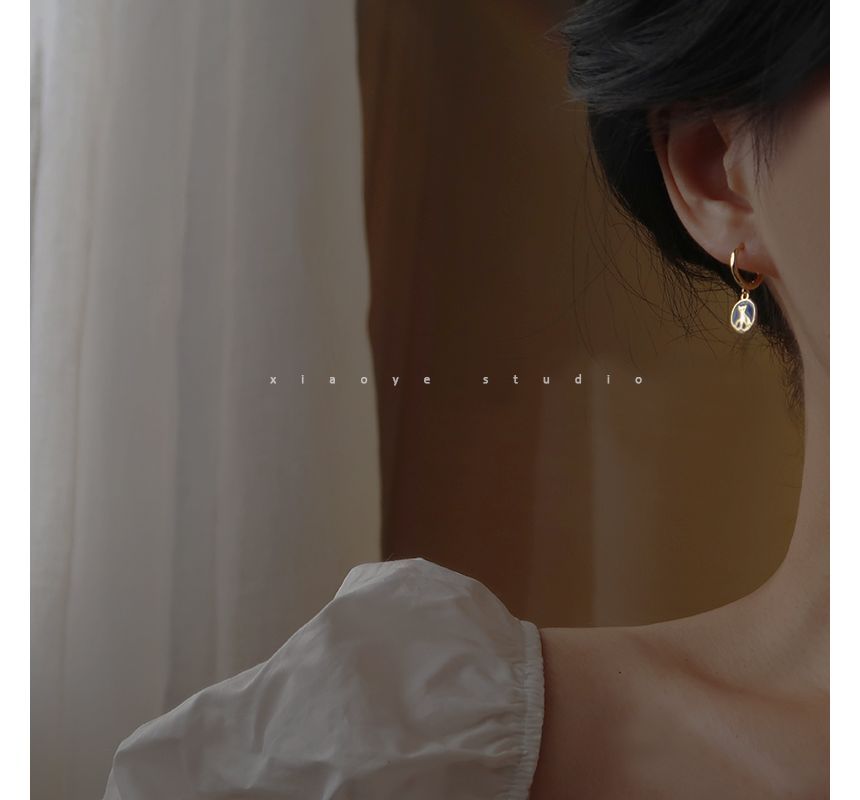 Sterling Silver Earring Cat Dangle