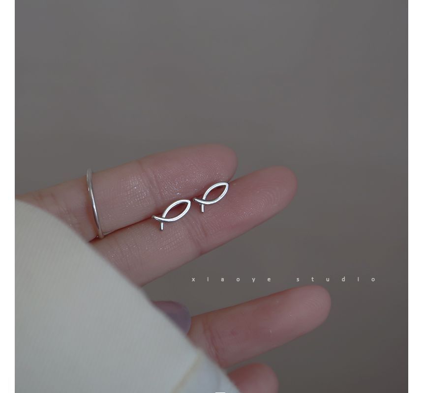 Silver Earring Sterling Fish