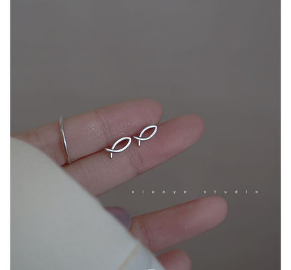 Silver Earring Sterling Fish