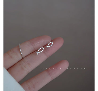 Silver Earring Sterling Fish