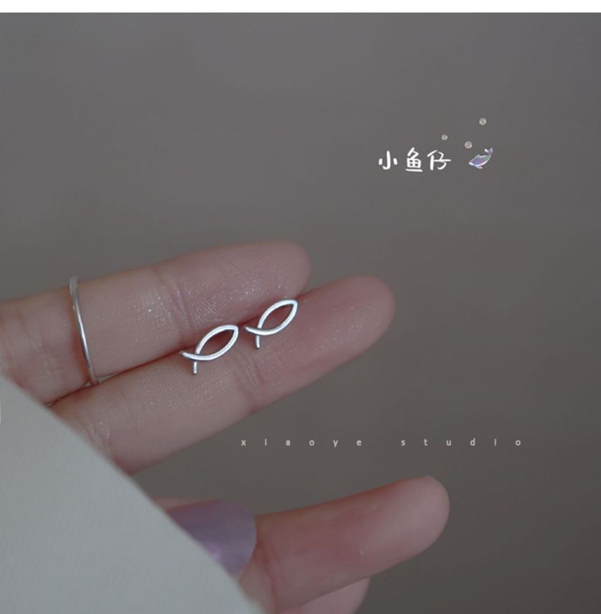 Silver Earring Sterling Fish