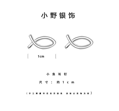 Silver Earring Sterling Fish