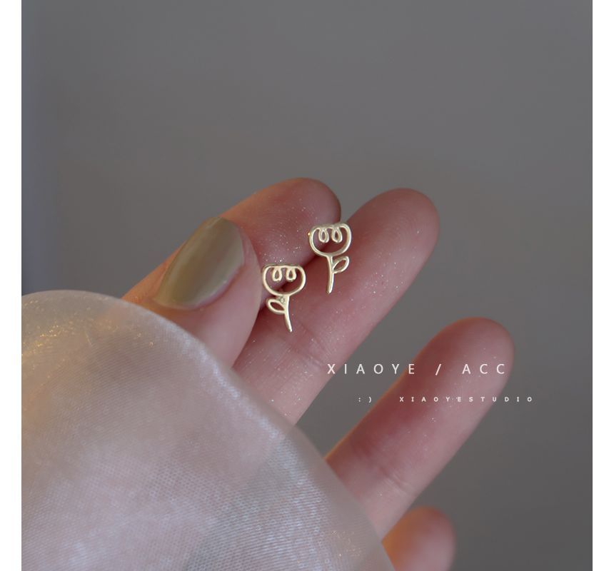 Earring Floral Sterling Silver