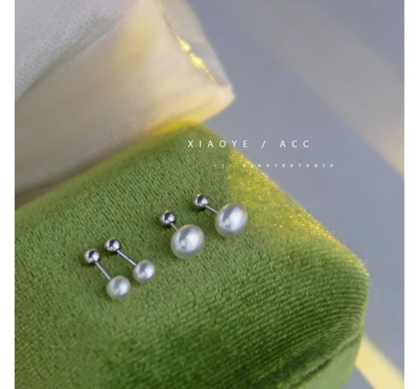 Pearl Freshwater Through Silver Earring Sterling