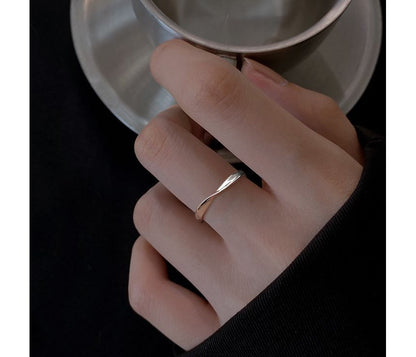 Ring Silver Sterling Twisted Open