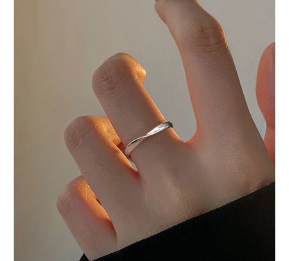 Ring Silver Sterling Twisted Open