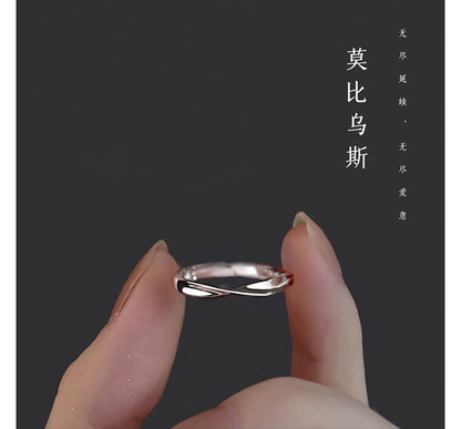 Ring Silver Sterling Twisted Open