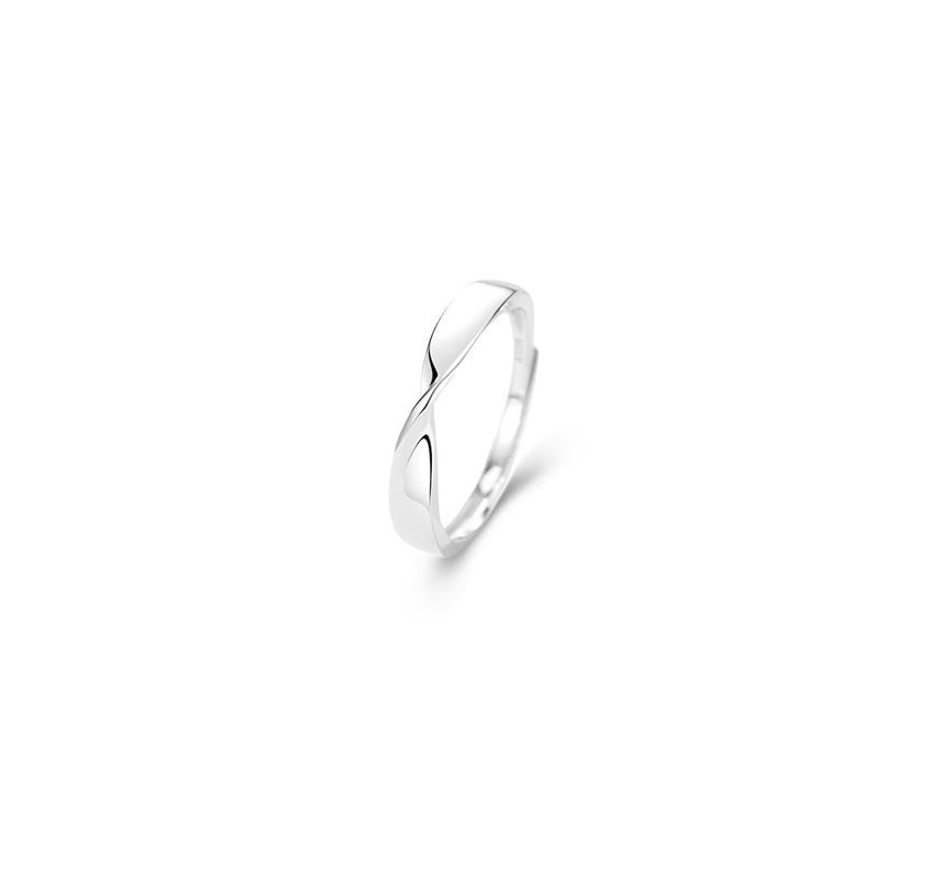 Ring Silver Sterling Twisted Open