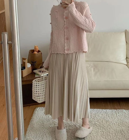 Crewneck Button-Up Cardigan
