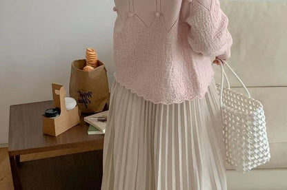 Crewneck Button-Up Cardigan