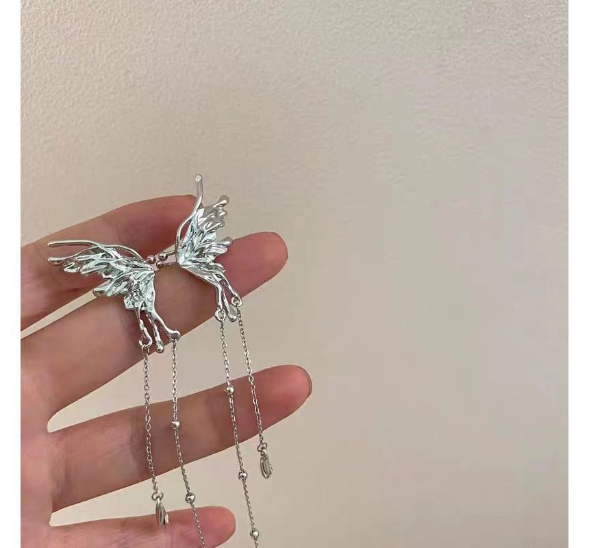 Earring Chandelier Butterfly Alloy
