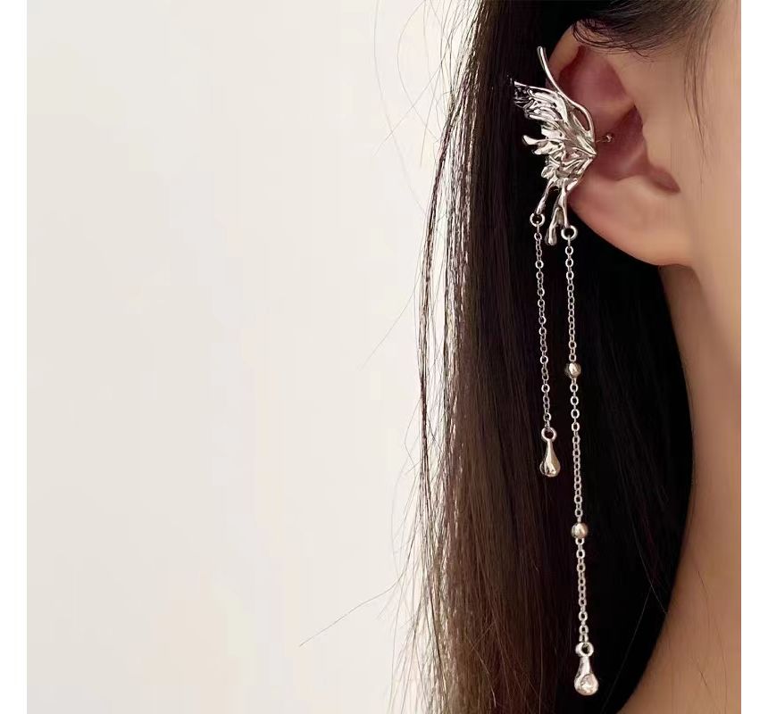 Earring Chandelier Butterfly Alloy