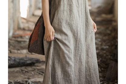 Thin Strap Scoop Neck Tie Dye Midi Shift Dress