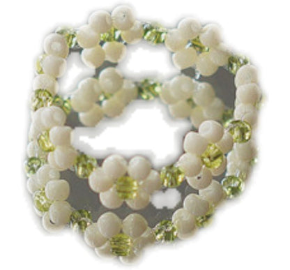 Acrylic Set / Ring Floral Bracelet