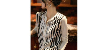 Plaid Button-Front Cardigan